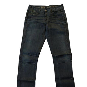 Retro G-Star 3301 KBWG 100 Straight Leg Dark Blue Denim Jeans Sz 27 x 32 NWT